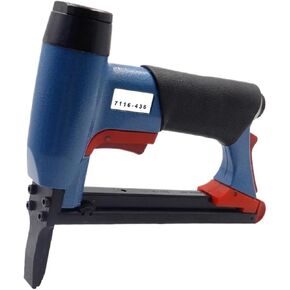 Oil-Free Pneumatic Staple Gun 22 Gauge Pneumatic Upholstery Nailer 7116-436 Extended Mouth Nail Gun 9mm Width Fine Wire Pneumatic Stapler for Upholstery Woodorking Tools