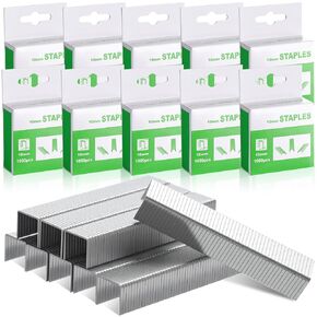 Faccito 10000 Pcs 1/2-inch Stainless Steel Staples Galvanized Steel Staples for Staple Gun, Stapler, Upholstery, Construction, Furniture, Crafts