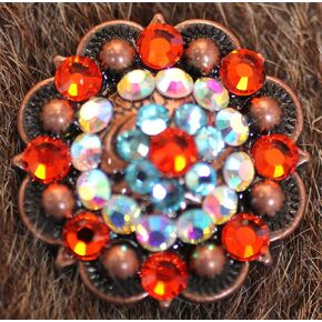 CHALLENGER 4 Conchos Rhinestone Horse Saddle Western Berry CO75