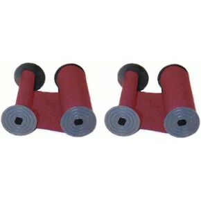 (2 Pack) Replacement Ribbon for Rapidprint, Widmer, and Simplex Time Stamp, Red Ink