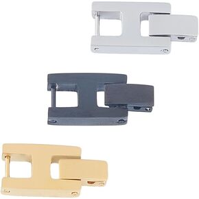 SUPERFINDINGS Stainless Steel Watch Extension Clasp Square Quick Release Replacement Metal Strap Watch Necklace Bracelet Extender Fold Over Jewelry Clasps