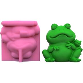 PURPLELILY Frogs Planter Silicone Molds for Concrete & Resin - Animal Statue Cement & Gypsum Flower Vase Epoxy Casting Molds