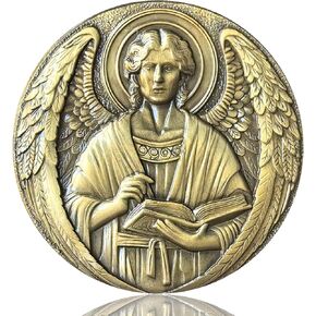 Archangel Uriel Challenge Coin - 1.57 Inch Zinc Alloy Inspirational Token for Guidance, Wisdom, and Courage