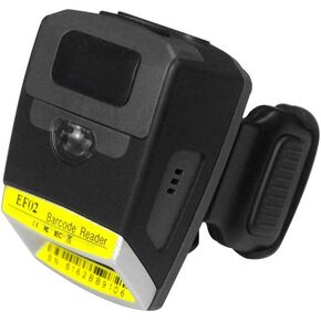 2D Ring Barcode Scanner Bluetooth with 2D QR Zebra SE4107 Reader Portable Wearable Mini Finger Bar Code Reader Work with Windows, Mac OS, Android 4.0+, iOS