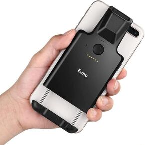Eyoyo Portable 1D 2D Back Clip Wireless Barcode Scanner, QR Code Scanner Bluetooth UPC ISBN Inventory Barcode Reader PDF417 Data Matrix Code Compatible with iPhone, Android Phone
