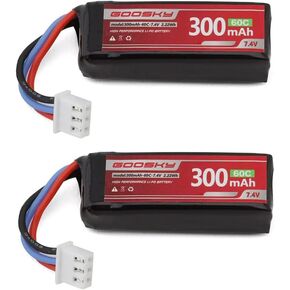 GOOSKY S1 RC Helicopter 300mah 7.4V Lipo Battery 2Pcs