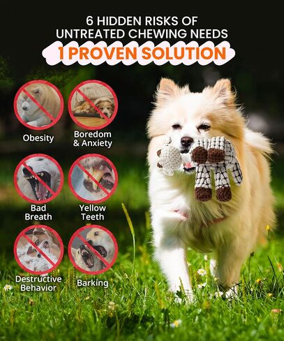 Squeaky Plush Dog Toys - Adorable Animal Designs with Soft Cotton Filling, Cute Stuffed Dog Chew Toys for Small, Medium Non-Aggressive Chewing Dogs Chewer (White - Giraffe/Lamb) in Saudi Arabia
