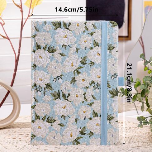TIEFOSSI Lined Journals for Writing Aesthetic Floral Notebook, College Ruled Notebook A5 Hardcover Notebooks for Women & Girls, 100GSM 315 Numbered Pages, Travel, Business, Work, Office, School Taking in Saudi Arabia