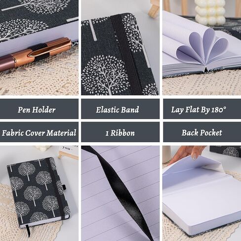 TIEFOSSI Lined Journals for Writing Aesthetic Floral Notebook, College Ruled Notebook A5 Hardcover Notebooks for Women & Girls, 100GSM 315 Numbered Pages, Travel, Business, Work, Office, School Taking in Saudi Arabia