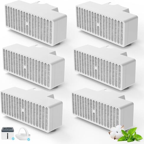 6 Pack Cat Water Fountain Filters, T-Shaped Suction Cup Replacement Filters for 80oz swan Automatic Pet Fountain Dog Water Dispenser (6 Pack) in Saudi Arabia