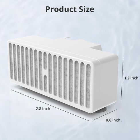6 Pack Cat Water Fountain Filters, T-Shaped Suction Cup Replacement Filters for 80oz swan Automatic Pet Fountain Dog Water Dispenser (6 Pack) in Saudi Arabia