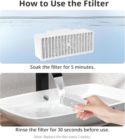 6 Pack Cat Water Fountain Filters, T-Shaped Suction Cup Replacement Filters for 80oz swan Automatic Pet Fountain Dog Water Dispenser (6 Pack) in Saudi Arabia