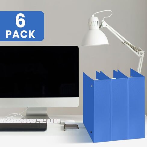 Henoyso 6 PCS البلاستيك Mini 3 Binder 1 "حلقات مستديرة مع 2 جيوب إدراج ، تناسب ورقة 5.5" × 8.5 "، سعة 200 ورقة ، ثلاث حلقات صغيرة مرنة مرنة للمدرسة ، المكتب ، ألبوم الصور in Saudi Arabia