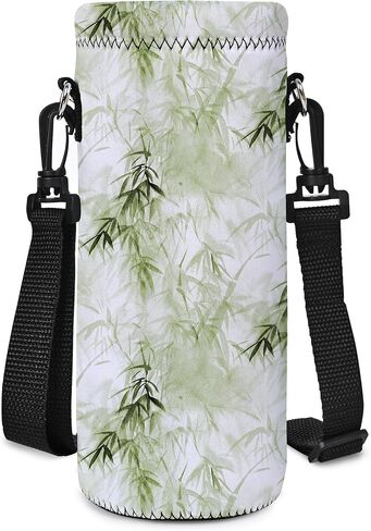 حامل حقيبة لزجاجة المياه - 500 مل 750 مل 1000 مل من النيوبرين غطاء مبرد لزجاجة المياه مع حزام كتف قابل للتعديل للرجال والنساء والسفر والتخييم والمشي لمسافات طويلة والجري in Kuwait