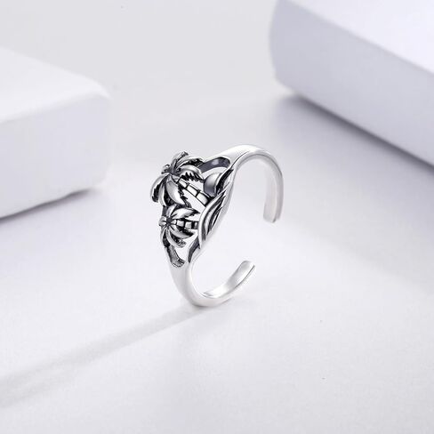 925 Sterling Silver Butterfly Toe Ring Adjustable Boho Flower Ring Summer Jewelry for Women in Saudi Arabia