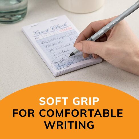 BIC Round Stic Grip Xtra Comfort Black Ballpoint Pens, Medium Point (1.2mm), 8-Count Pack, Perfect Writing Pens With Soft Grip for Superb Comfort and Control in Saudi Arabia