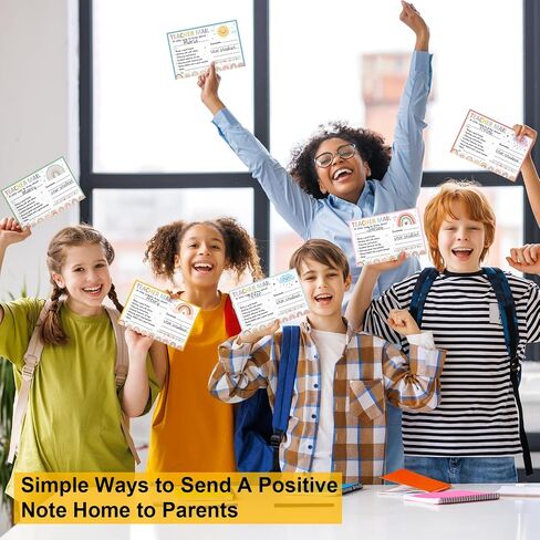 60Pcs Teacher Mail Notes to Parents, Boho Happy Mail from Teacher, Brag Cards for Students Behavior Classroom Must Haves to Send Home for Preschool Kindergarten Elementary School Supplies (Boho) in Saudi Arabia