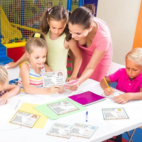 60Pcs Teacher Mail Notes to Parents, Boho Happy Mail from Teacher, Brag Cards for Students Behavior Classroom Must Haves to Send Home for Preschool Kindergarten Elementary School Supplies (Boho) in Saudi Arabia