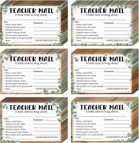 60Pcs Teacher Mail Notes to Parents, Boho Happy Mail from Teacher, Brag Cards for Students Behavior Classroom Must Haves to Send Home for Preschool Kindergarten Elementary School Supplies (Boho) in Saudi Arabia