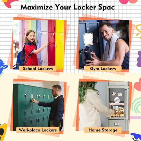 تشمل إكسسوارات Wenqik 10 PCS Locker وملحقات تخزين أدوات الديكور أرفف ، حصيرة أفخم ، مرآة مغناطيسية ، حامل القلم والقلم ، لوحة الرسائل ، مغناطيسات مستديرة (بريق وردي) in Saudi Arabia