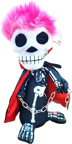 Electric Spin Halloween Skeleton Ornament Glowing Eye Prop Statue accompanied by Horror Sound Effects Spin and Ghost Horror Action-D in Saudi Arabia