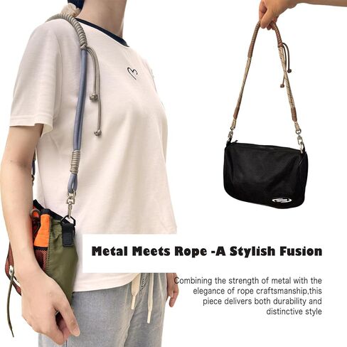 Purse Shoulder Strap Replacement for Bag, Non Adjustable Braided Paracord Rope Handbag Straps in Saudi Arabia