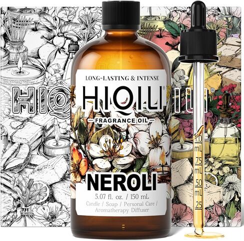 Hiqili Jasmine Oil Oil لناشر العطرية ، رائحة الأزهار للشمعة ، صنع العطور ، العناية بالبشرة ، الزيت العطري للغسيل - 1 Fl Oz in Kuwait