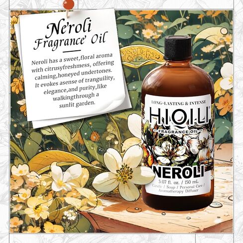 Hiqili Jasmine Oil Oil لناشر العطرية ، رائحة الأزهار للشمعة ، صنع العطور ، العناية بالبشرة ، الزيت العطري للغسيل - 1 Fl Oz in Kuwait