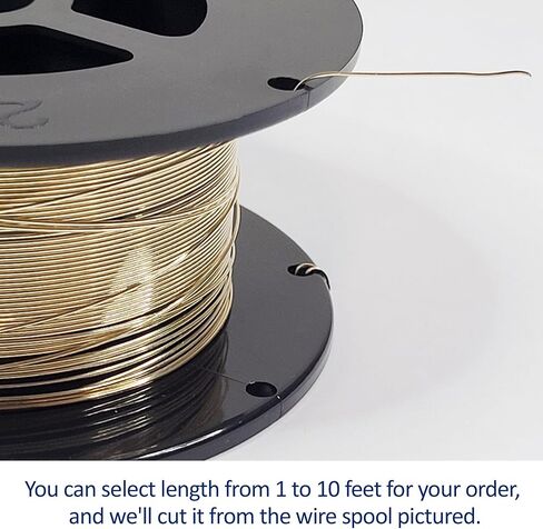 22 Gauge, Half-Round, Dead Soft, 14/20 Yellow Gold-Filled Wire - 2 FT - for Jewelry Art from WIZART in Kuwait
