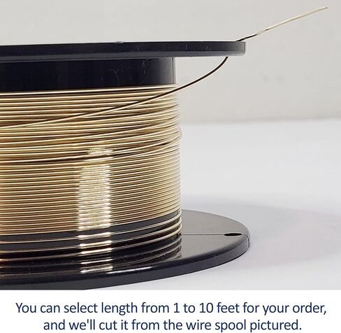 22 Gauge, Half-Round, Dead Soft, 14/20 Yellow Gold-Filled Wire - 2 FT - for Jewelry Art from WIZART in Kuwait