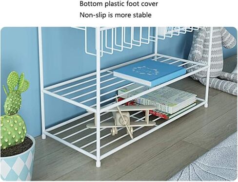 Standing Bookcase Children's Book Display Stand Metal Storage Shelf Home Storage Rack，Cute Little House Design， L 23.6"×D 9.85"×H 40.3" Desktop Book Stand(C) in Saudi Arabia