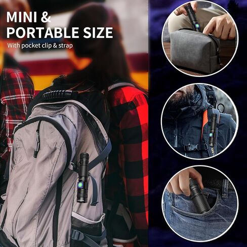 DARKBEAM UV Flashlight 365nm Rechargeable - High Power Ultraviolet LED Black Light Flash Light Mini Torch, Pet Urine Detector - Portable Woods Lamp for Resin Curing, Stain, Stones, Scorpions in Kuwait