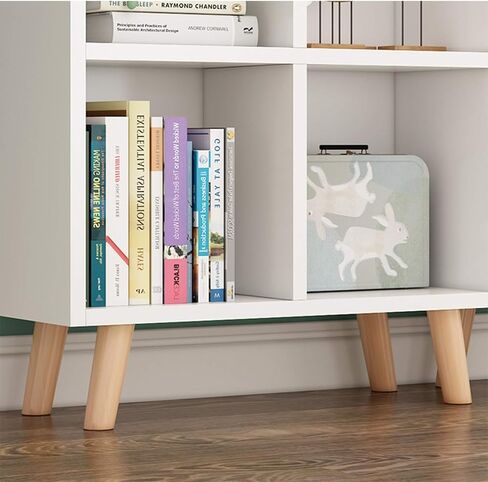 Standing Bookcase 2-Tier Open Shelf Bookcase Wood Standing Bookshelf Modern Office Bookcases, 27.1" Lx11.8 D X 31" H Desktop Book Stand(A) in Saudi Arabia