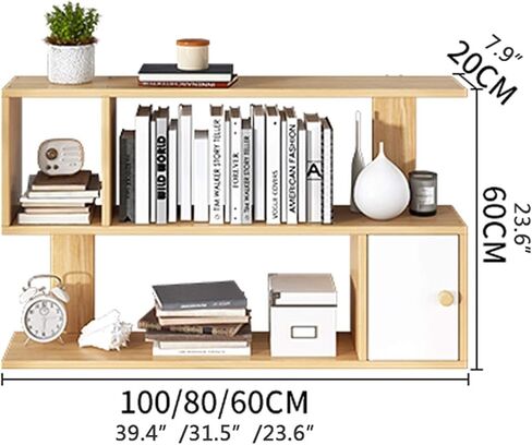 Standing Bookcase Wood Desktop Bookshelf Desktop Organizer Office Storage Rack Wood Display Shelf - Free Style Display 2-Shelf Stand Shelf Rack Assembled Bookcase Desktop Book Stand(A,Small) in Saudi Arabia