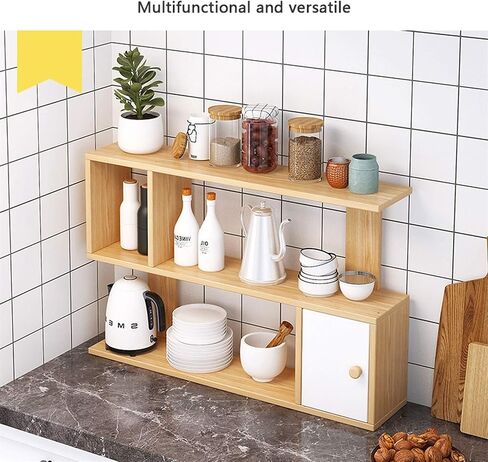 Standing Bookcase Wood Desktop Bookshelf Desktop Organizer Office Storage Rack Wood Display Shelf - Free Style Display 2-Shelf Stand Shelf Rack Assembled Bookcase Desktop Book Stand(A,Small) in Saudi Arabia