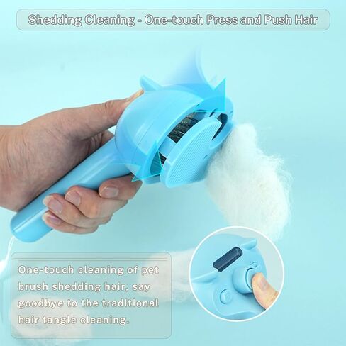 5-in-1 Pet Steam Brush-Cat Steam Brush, Combing, Massaging, Grooming, Shedding, Cleaning in Cat Brushes for Indoor Cats, Suitable for Cats, Dogs and Other Short ＆ Long-Haired Pets(Blue) in Saudi Arabia