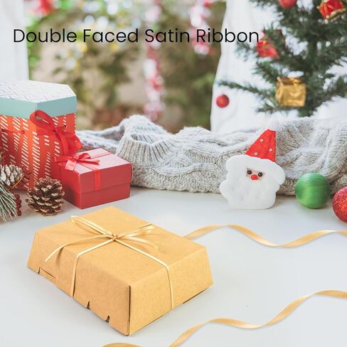 مزدوج الوجه الأخضر الساتين الشريط 1/8 بوصة × 100 ياردة ، شرائط شريط النسيج الشريط رفيع الشريط للهدية لتلوين الهدايا ، الزفاف ، صنع القوس ، إكليل ، خياطة DIY (أخضر) in Kuwait