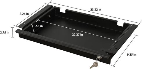 Pull-Out Desk Drawer - Office Storage Organizer Mounts Easily, Space-Saving Slide-Out Drawer for Under Desk (23.22 in Internal Width) in Saudi Arabia