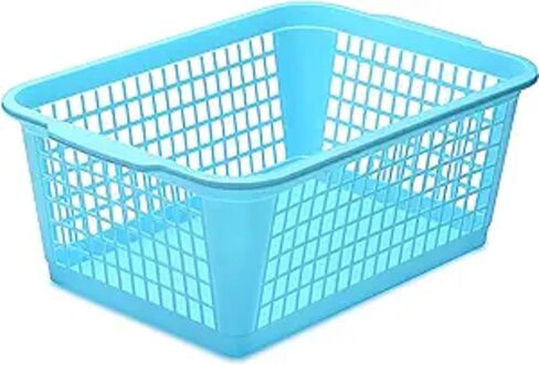 YBM Home Plastic Storage Basket for Office Drawer, Desktop and Classroom - Multipurpose Perforated Bin Tray Organizer for Shelves, Kitchen Pantry, Kids Room, and More 32-1184 White in Kuwait