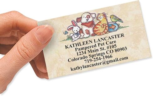 Bow Wow Animals Custom Printed Business Cards - Set of 250-2 x 3-½ inches, Veterinarian, Pet, Vet, Dog, Personalized Clinic Cards by Colorful Images in Kuwait