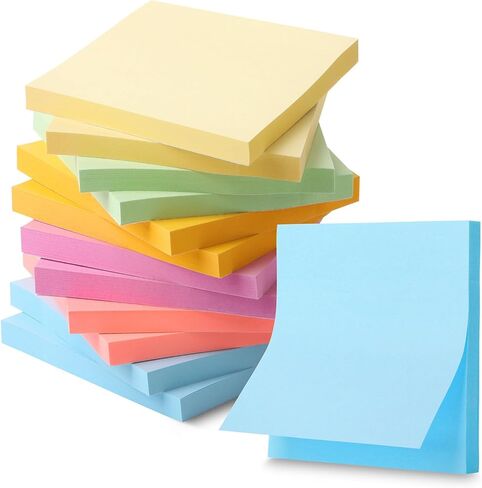 Mr. Pen- Pastel Sticky Notes, 3"x3", 12 Pads, 720 Sheets, Colorful Sticky Notes 3x3, School & Office Use in Saudi Arabia