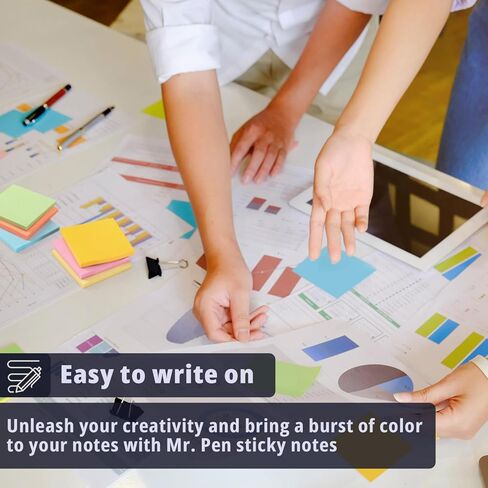 Mr. Pen- Pastel Sticky Notes, 3"x3", 12 Pads, 720 Sheets, Colorful Sticky Notes 3x3, School & Office Use in Saudi Arabia