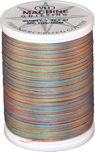 YLI 24450-V92 3-Ply 40wt T-40 Cotton Quilting Variegated Thread, 500 yd, London Drizzle in Kuwait