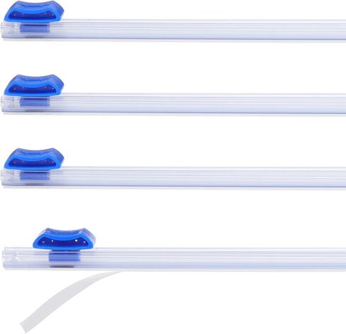 PATIKIL 4pcs Plastic Wrap Cutter, 13in Plastic Wrap Slide Cutter Self Adhesive Installation Replacement for Aluminum Foil Wax Paper Parchment Paper Wrap Dispenser, White in Saudi Arabia