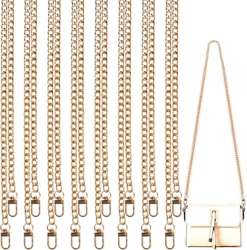 Purse Chain Strap 8-Pack, 47" Wallet Chain DIY Flat Iron Crossbody & Shoulder Replacement Straps with Metal Buckles in Saudi Arabia