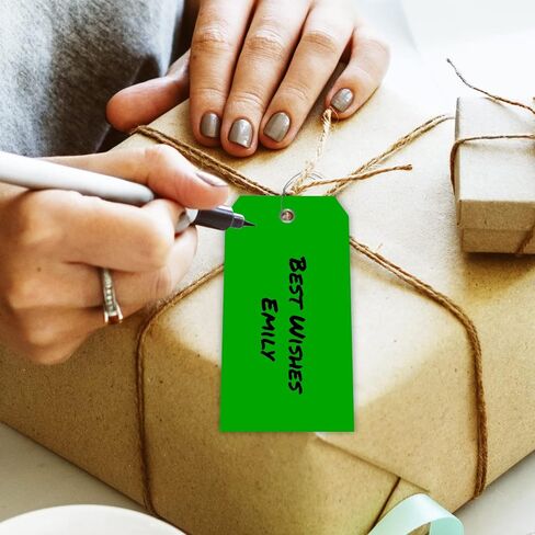 حزمة SmartSign من 100 علامة بلاستيكية خضراء مع الأسلاك ، 4.75 × 2.375 بوصة ، عيينة معدنية ، 10 مل من بوليليث بلاستيك مقاوم للدموع ، قابلة للكتابة in Kuwait