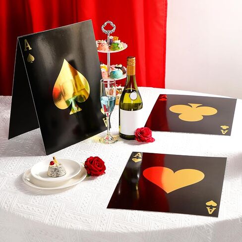 12 Pcs Jumbo Playing Cards Large Giant Print Playing Cards 15.8 x 12.6 Inches Thick Poker Card for Casino Theme Party Decorations Casino Card Birthday Game Night Party Decor in Saudi Arabia