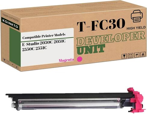 Compatible Developer Unit Replacement for Toshiba T-FC30 Fit for E-Studio 2050C 2051C 2550C 2551C Printer (1 Pack Magenta) in Saudi Arabia