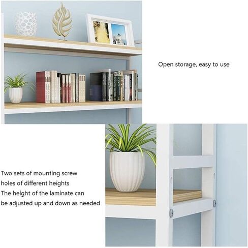 Standing Bookcase Bookshelf Bookshelf 2-Tiers Bookcase Metal Rustic Display Shelf Storage Rack Organizer Desktop Book Stand(Medium) in Saudi Arabia