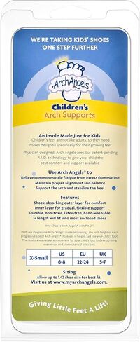 Arch Angels Children's Comfort Insoles - 3/4 Length Orthotic Arch Support for Kids (Youth 2-3) in Saudi Arabia